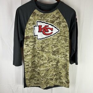 Nike Kansas City Chiefs Salute to Service On-Field Raglan Sz Small [875355 060]‎